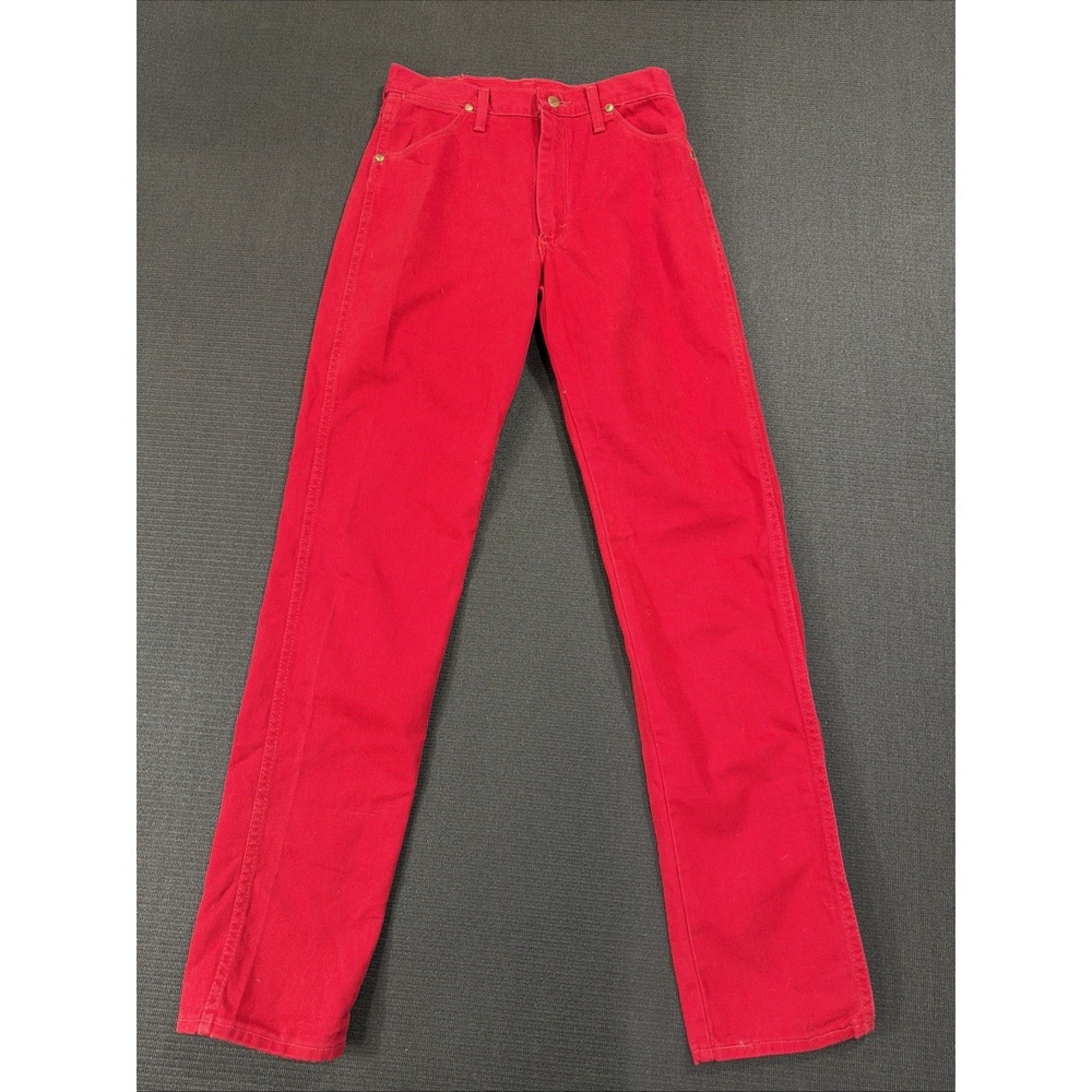 NEW VTG Wrangler Jeans Womens Cowboy Cut Red High Rise 90s 14MWZ Size 11x34 USA